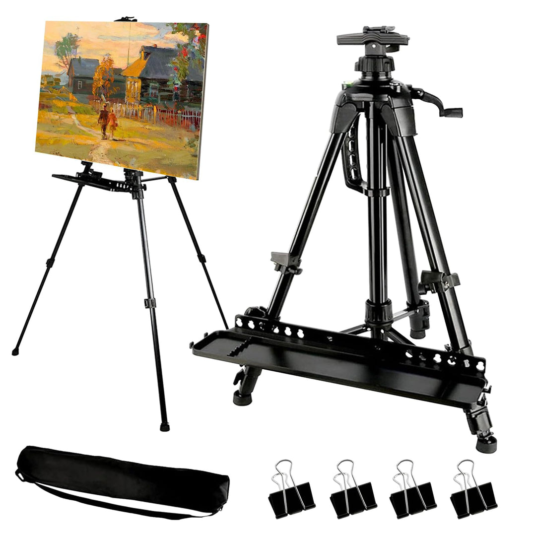Staffelei 50-157cm, Leinwandstativ mit Ablage, Staffeleiständer zum Malen, Staffeleien mit Tragbarer