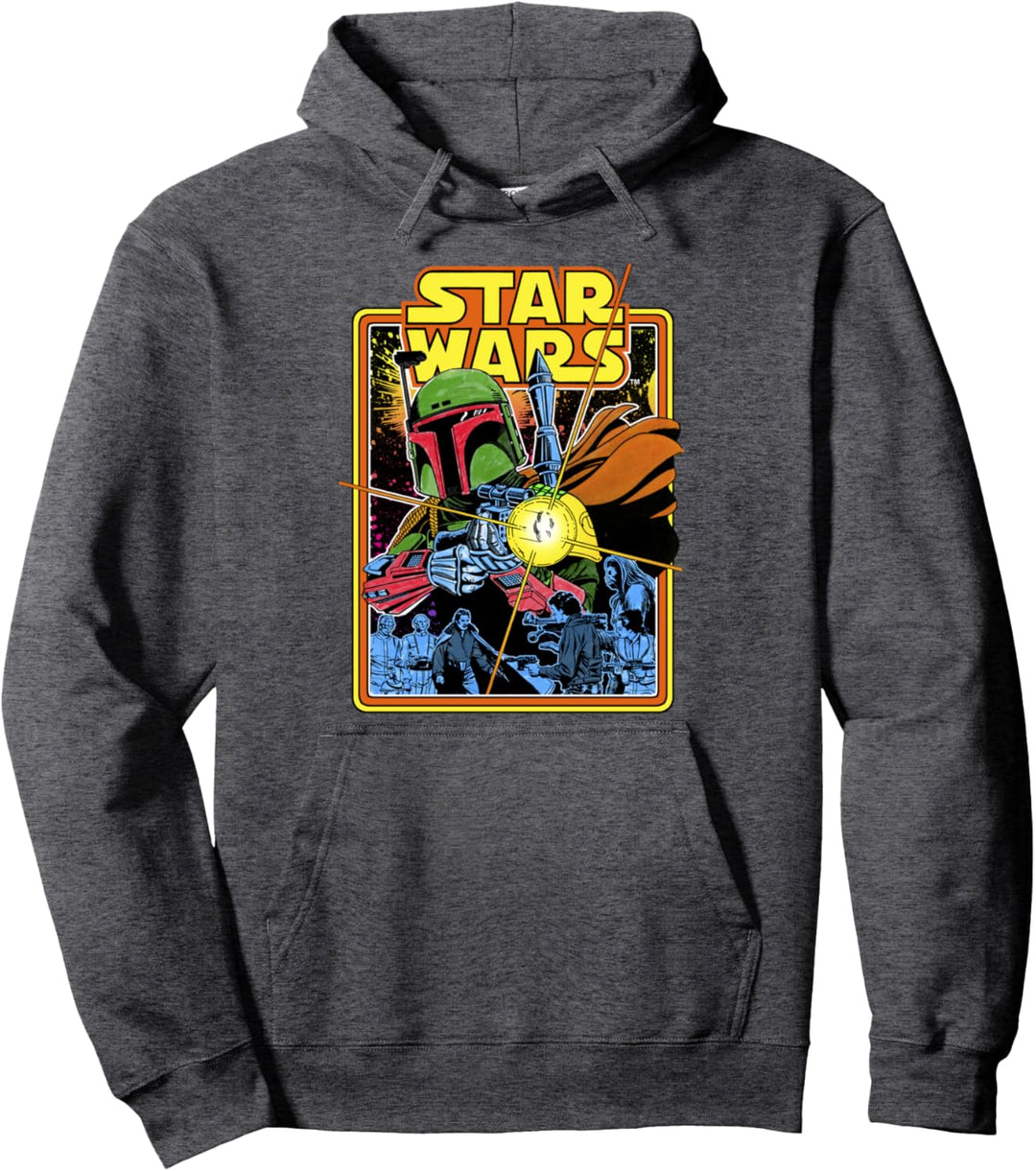 Star Wars Boba Fett Ready To Fire Vintage Comic Cover Pullover Hoodie