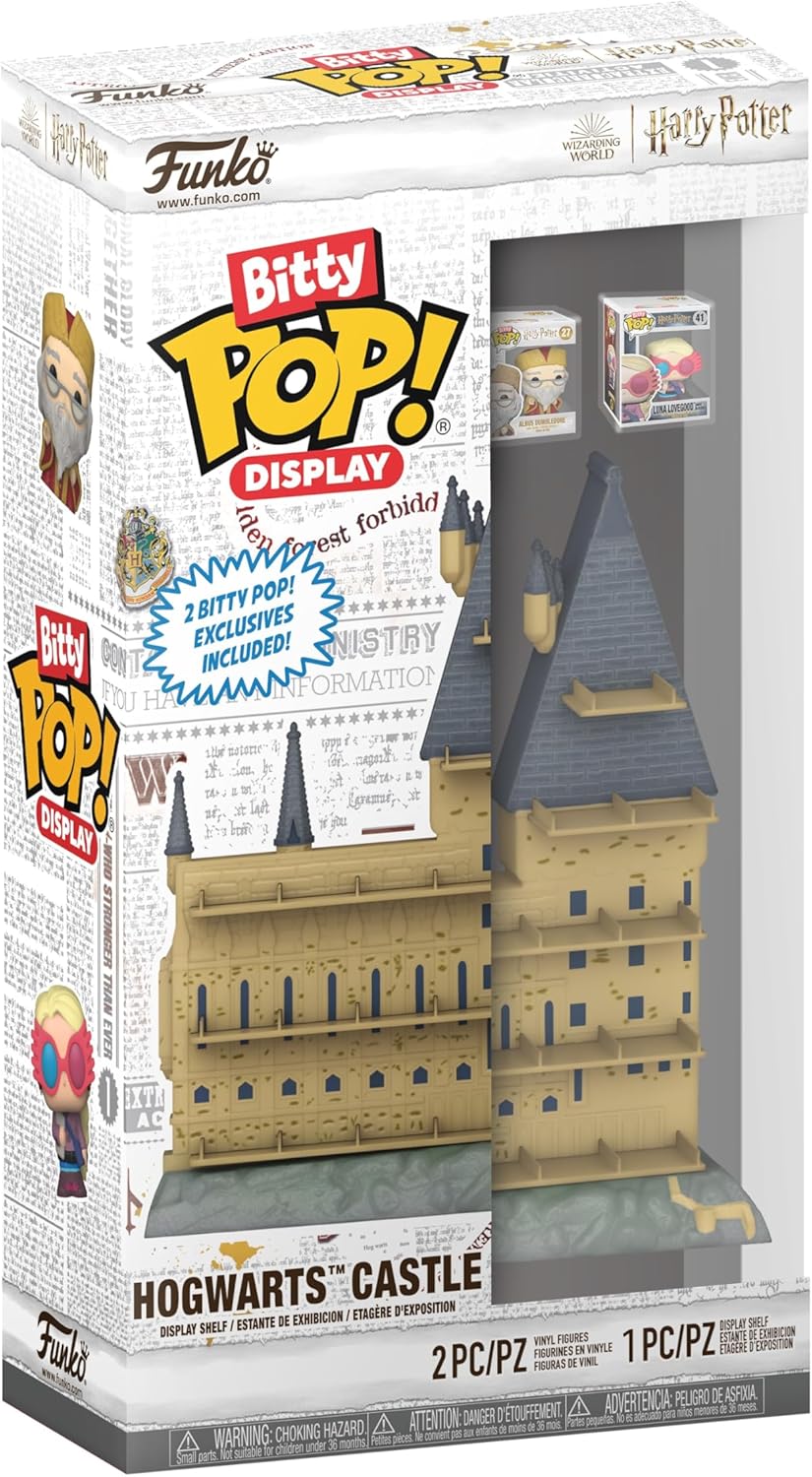 Funko Bitty Pop! Display: Harry Potter - Hogwarts Castle - Albus Dumbledore™ and Luna Lovegood™ and