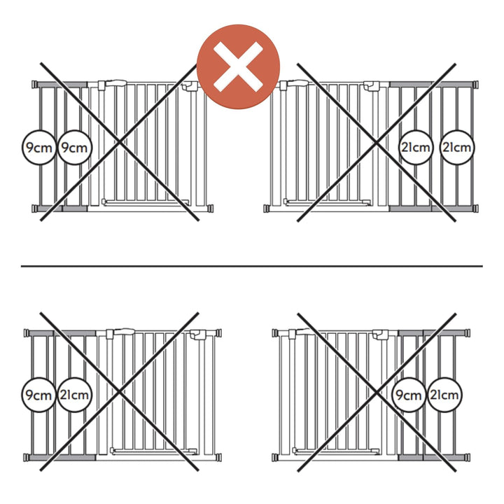 hauck Open N Stop 2, Schwarz - Kinderschutzgitter Hundegitter, Verstellbare Breite 75-80 cm, 77 cm H