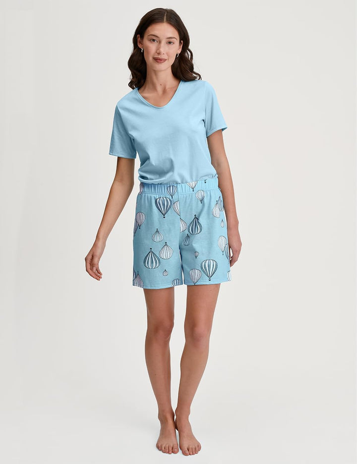 CALIDA Favourites Shorts Damen, aus 100% Baumwolle 40W Cascade Blue, 40W Cascade Blue