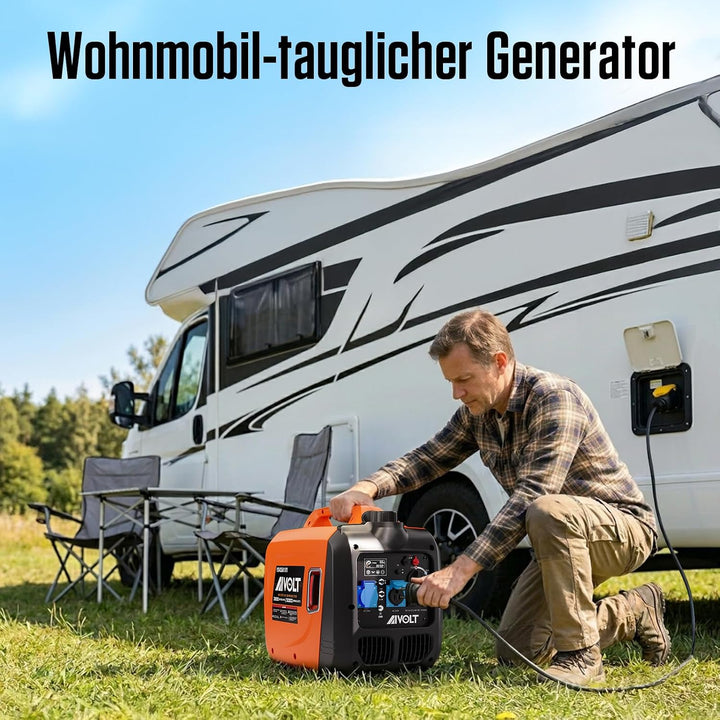 AIVOLT Inverter Stromerzeuger 3200 Watt Stromgenerator Notstromaggregat Benzin leise Stromaggregat f