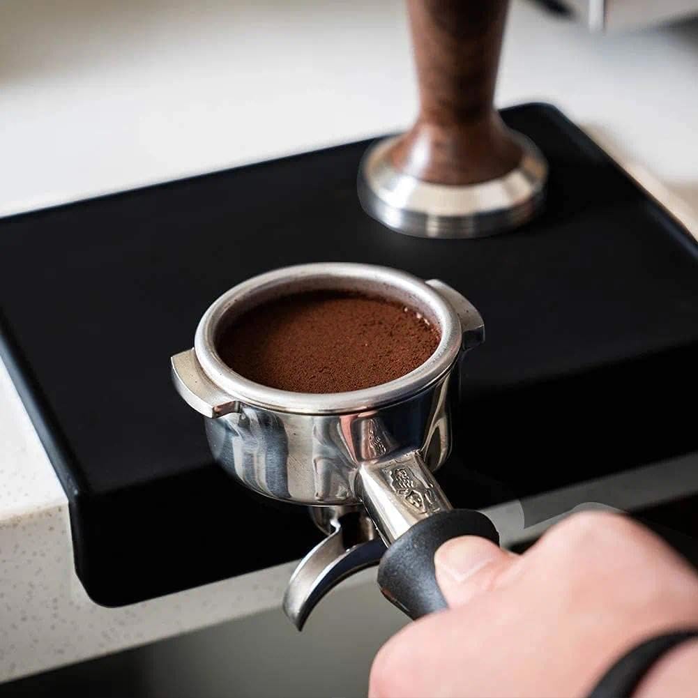watchget Espresso-Tamping-Matte, Kaffee-Tamper-Matte, schwarzes Silikon-Pad in Lebensmittelqualität,