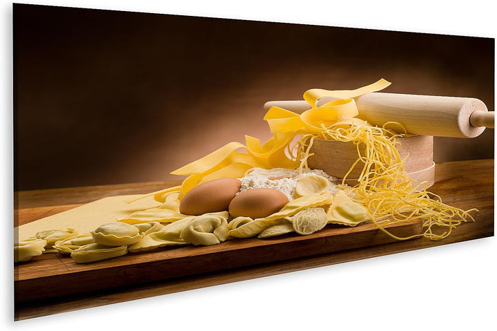 islandburner Bild auf Leinwand Traditionelle Italienische Hausgemachte Pasta Mit Zutaten Für Küche I