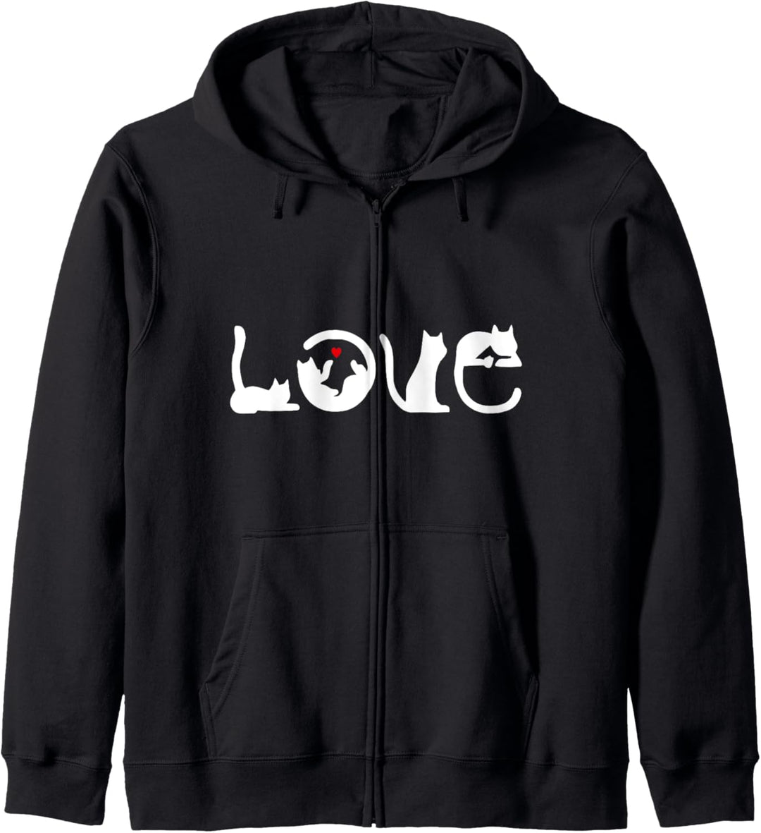 Lustiges Design mit Katzenmotiv - Ich liebe Katzen Kapuzenjacke