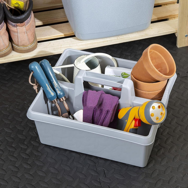 2x Tragbarer Organizer für Putzmittel 38x32x15 cm Dunkelblau Werkzeugträger Gartengerätekorb Schuhpu