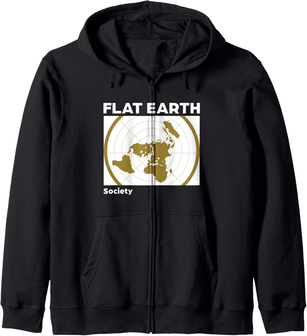 Flat Earth Society Vintage Map Weltraumverschwörung Kapuzenjacke