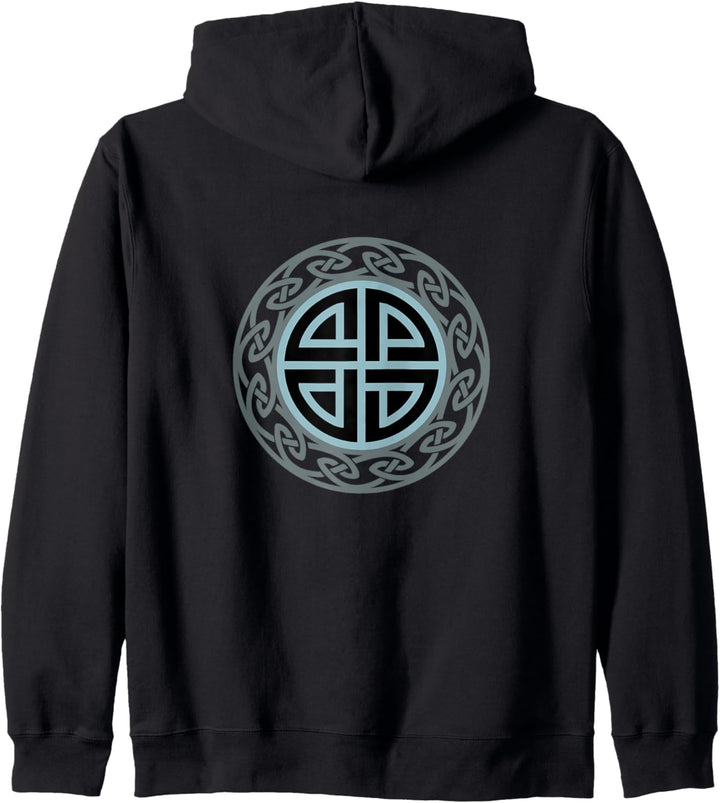 Vintage Schutzsymbol Schildknoten Keltisch Wikinger Nordisch Kapuzenjacke