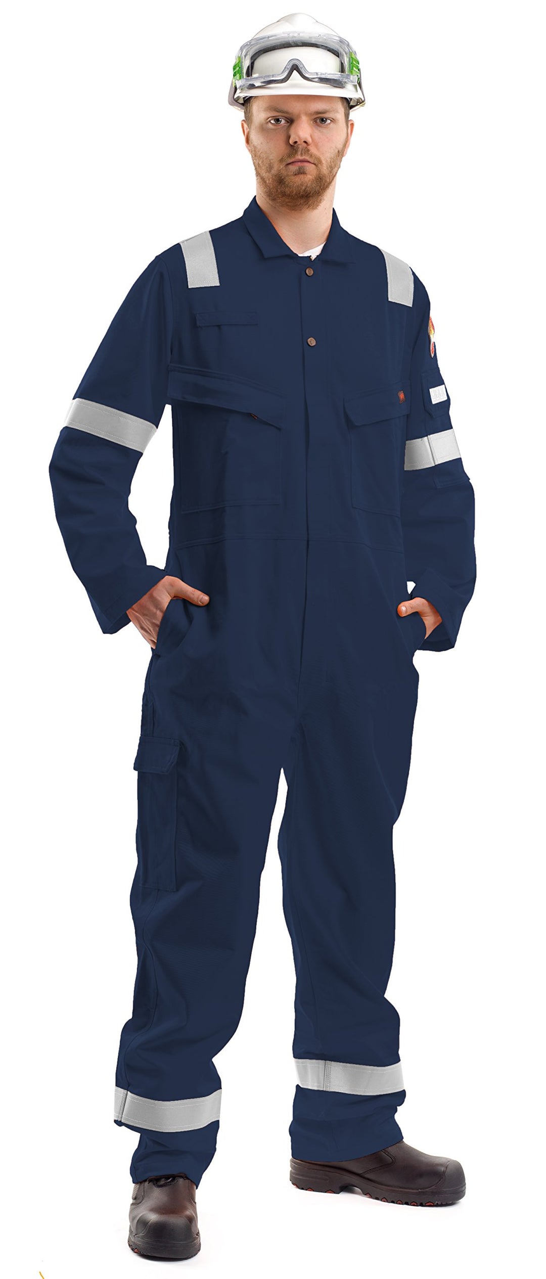 Roots Original RO13090 Flamebuster Nordic Arbeitsoveralls, Grösse 64, Marine