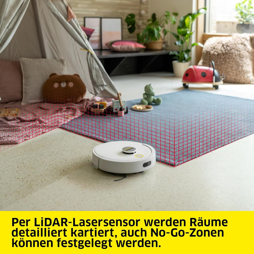 Kärcher Saug- und Wischroboter RVC 3 Comfort Extra, 15.000 Pa, bis 130 min Laufzeit, App-Steuerung,