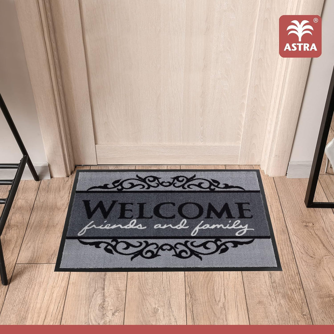 Astra rutschfeste Fussmatte Innen waschbar - Welcome 50 x 70 cm (Rechteckig), Welcome 50 x 70 cm (Re