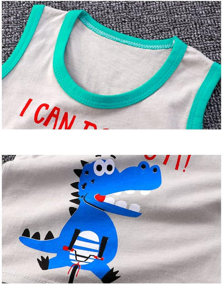 8er Packung Mädchen oder Babies Ärmelloses T-Shirt Weste Oberteile Shorts Hosen Outfits Kleidung Set
