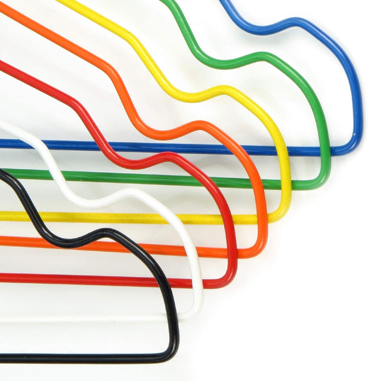 Hangerworld 100 Verzinkte Drahtkleiderbügel 40 cm mit Bunter Pulverbeschichtung Metall Kleiderbügel,