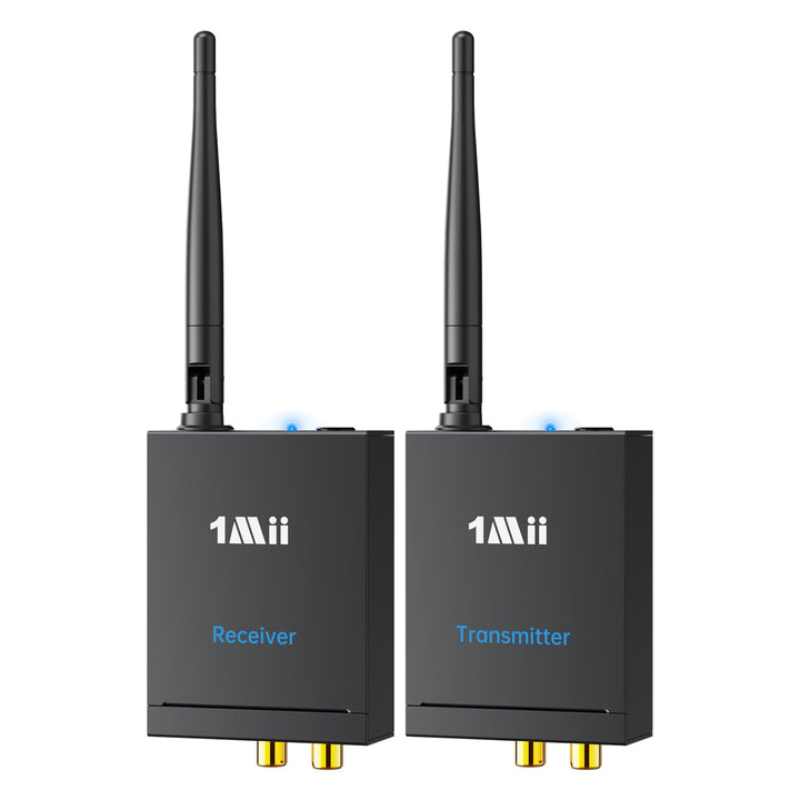 1Mii (1 TX + 1 RX) Drahtlos Audio Sender Empfänger, 2,4 GHz Funk Übertragung, Low Latency für HiFi-M