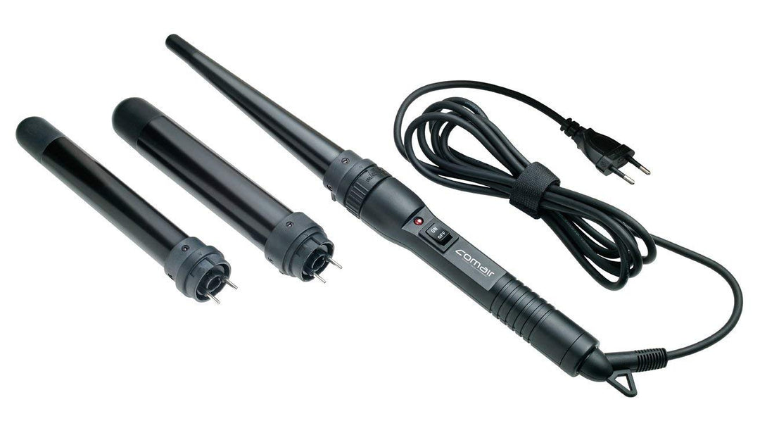 Comair Professionell Multi-Funktion Haar Lockenwickler mit 3 Anbaugeräte, Schwarz
