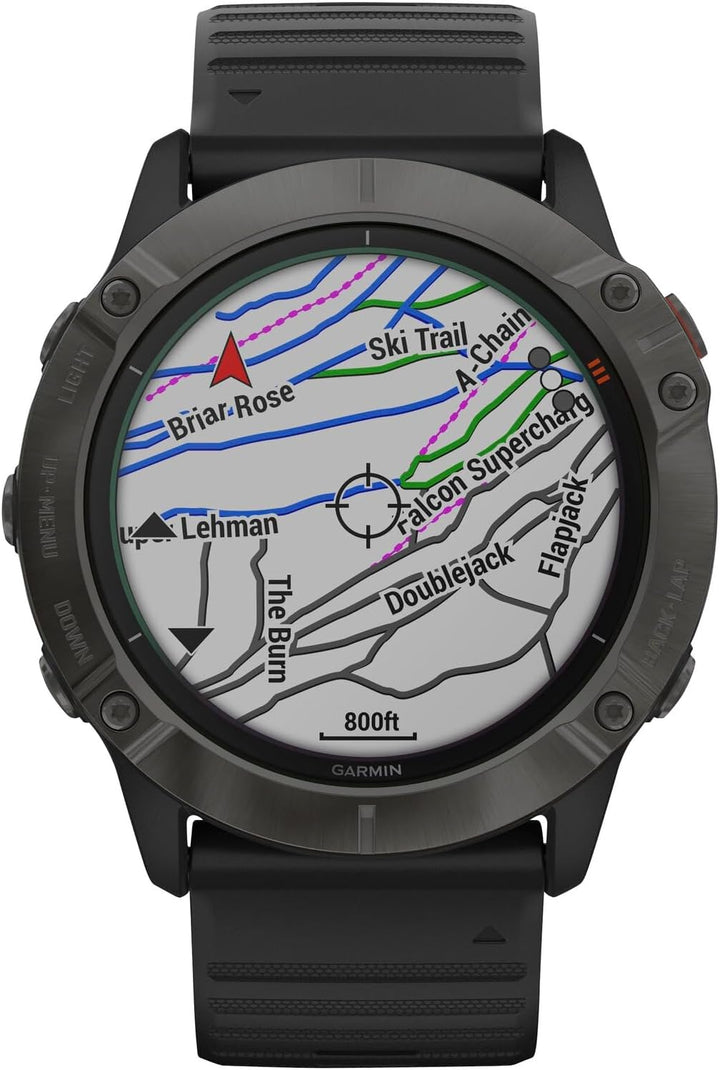 Garmin Fenix 6X Solar Titanium DLC schwarz/grau, 010-02157-21