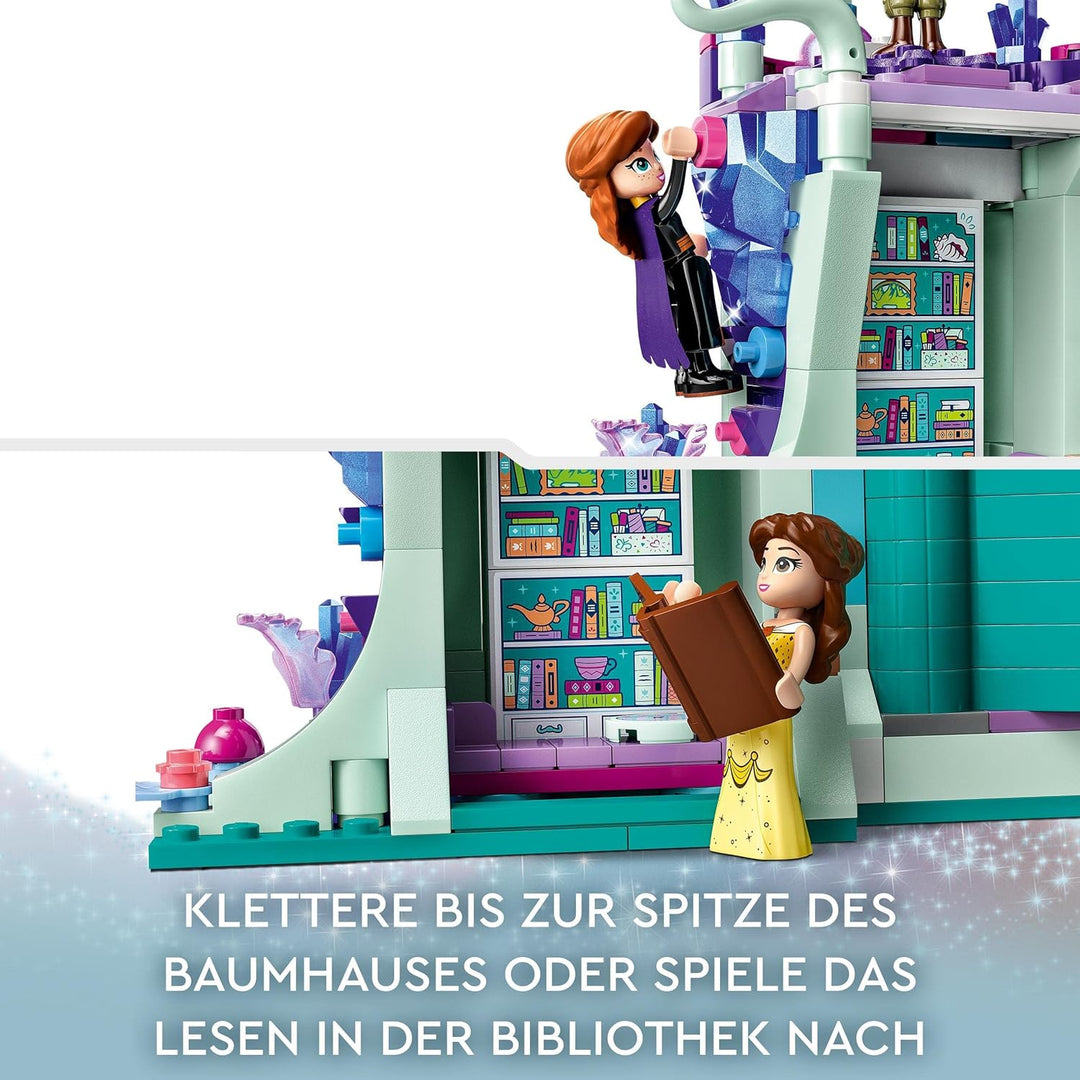 LEGO 43215 Disney Das verzauberte Baumhaus Set mit 13 Mini-Puppen, darunter Prinzessin Jasmine, ELSA