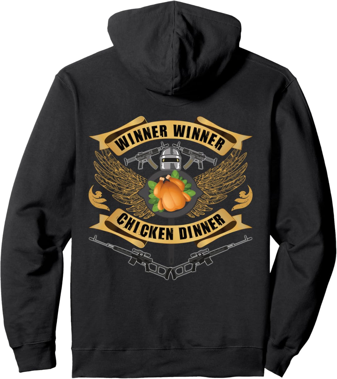 Winner Winner Chicken Dinner Videospiel Zocker Pullover Hoodie