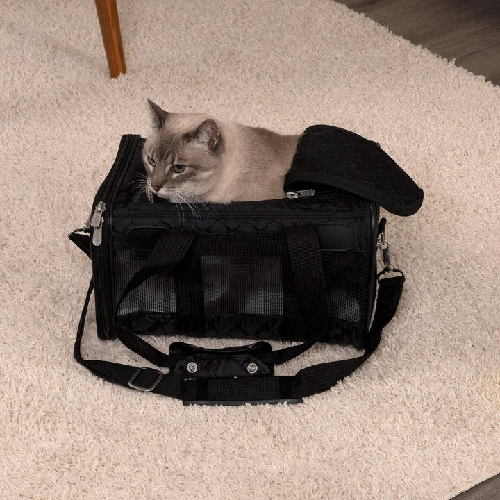 Sherpa Travel Transportbox für Haustiere, von Fluggesellschaften zugelassen, Small, Black Lattice 15