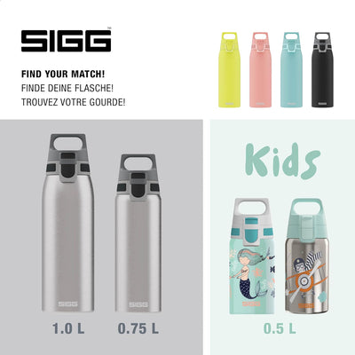 SIGG - Edelstahl Trinkflasche - Shield ONE - Für Kohlensäurehaltige Getränke Geeignet - Auslaufsiche