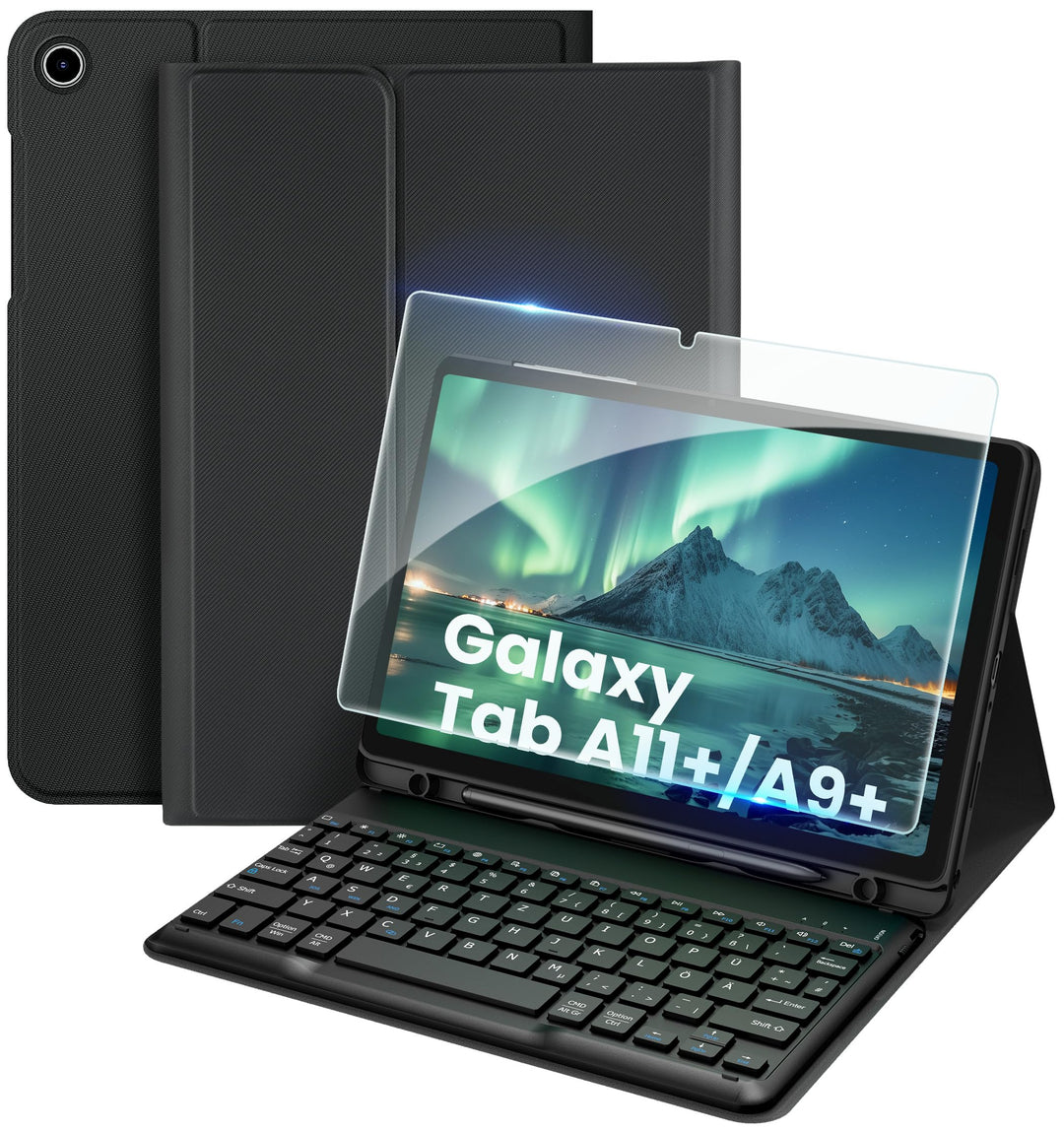 EasyAcc Tastatur Hülle Kompatibel mitSamsung Galaxy Tab A11 Plus/A9 Plus 11 Zoll 2025&2023 mit Schut