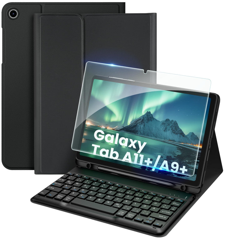EasyAcc Tastatur Hülle Kompatibel mitSamsung Galaxy Tab A11 Plus/A9 Plus 11 Zoll 2025&2023 mit Schut
