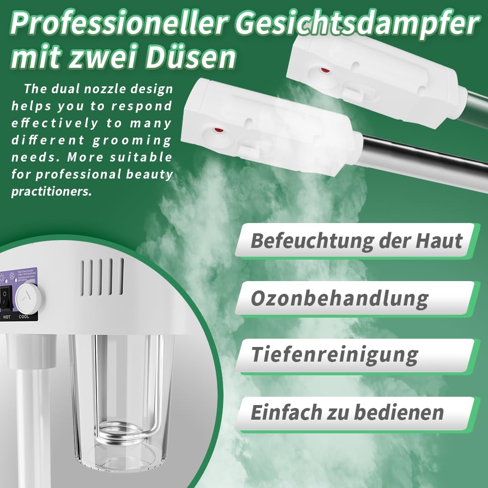 Longing Home Gesichtsdampfer, warme Nebel, Luftbefeuchter, geeignet für Salon und Zuhause, Mitesser