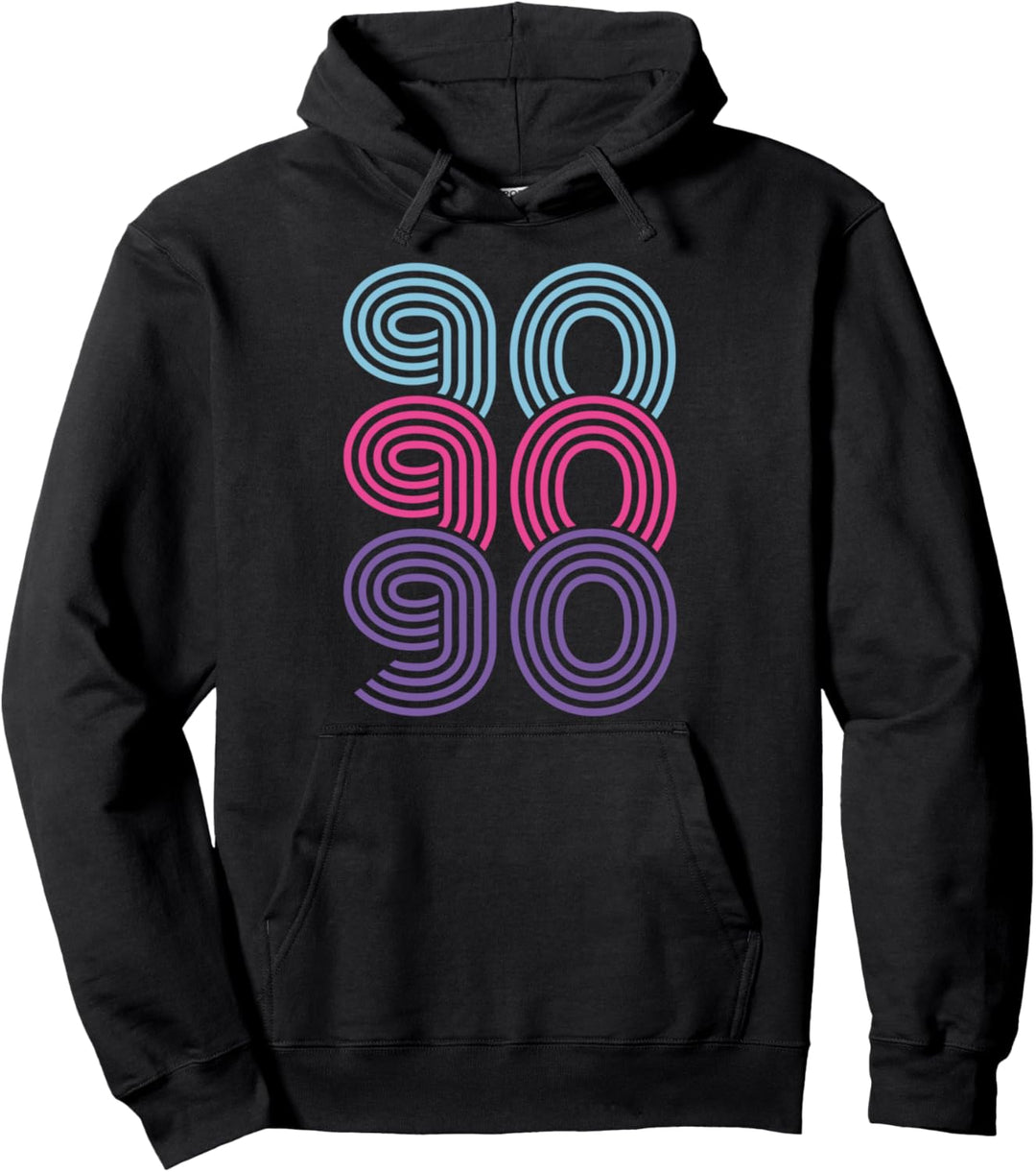 Buntes 90er Geschenk Disko Musik 1990 Pullover Hoodie