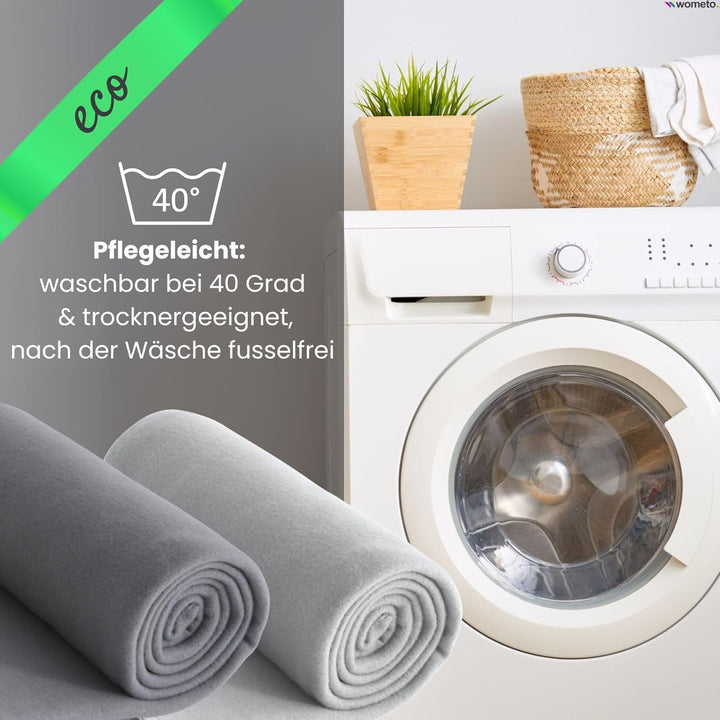 wometo 10er Vorteilspack Eco Fleecedecke aus 100% recyceltem Material +geprüft 130x160 ca.