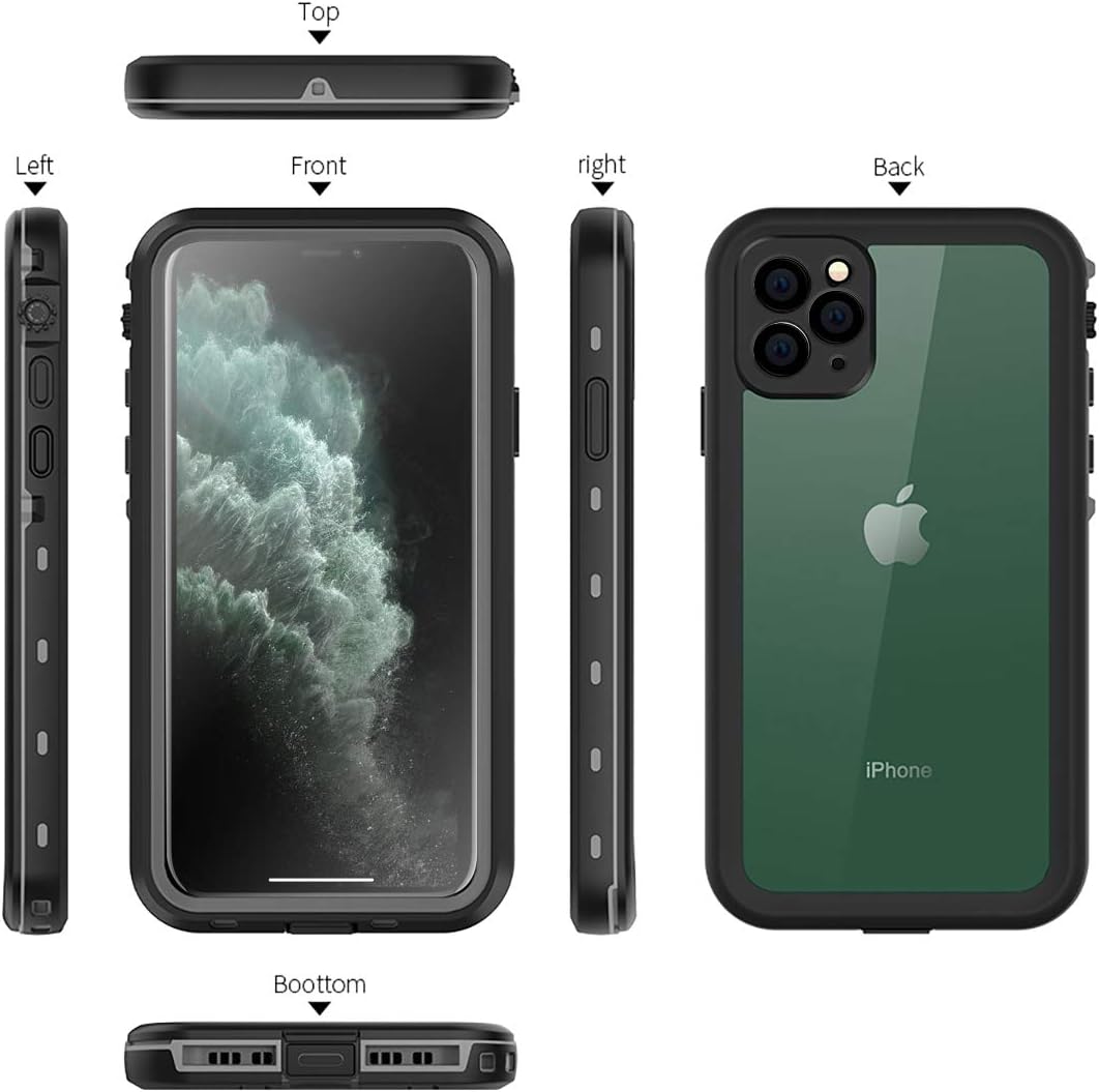AICase wasserdichte Schutzhülle für Apple iPhone 11 Pro Max, IP68-zertifiziert, 360 °, wasserdicht,