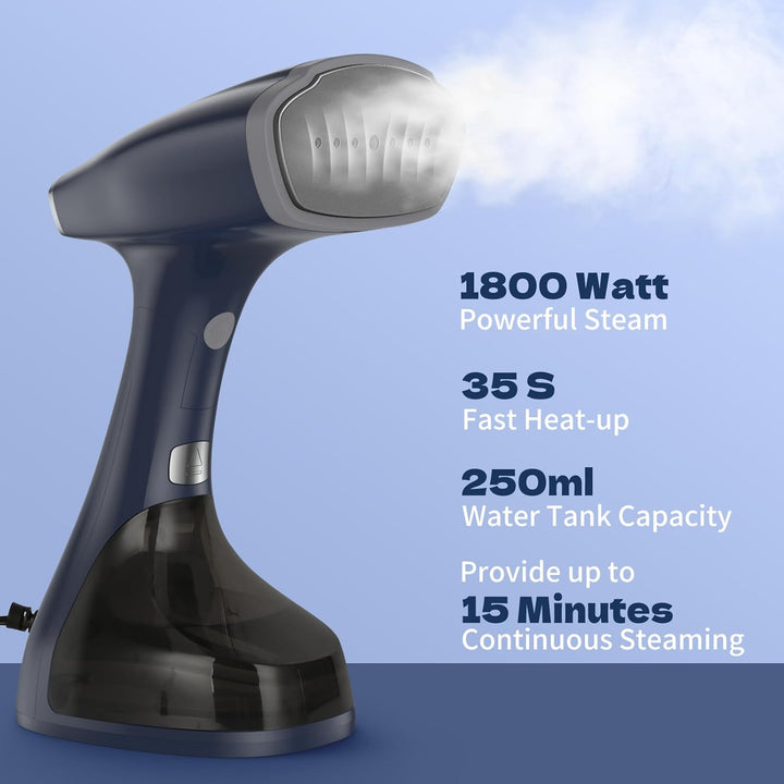 BEAUTURAL Dampfglätter mit 2 Dampfstufen,1800W Dampfleistung von 28 g/min 260ML Wassertank, Abschalt