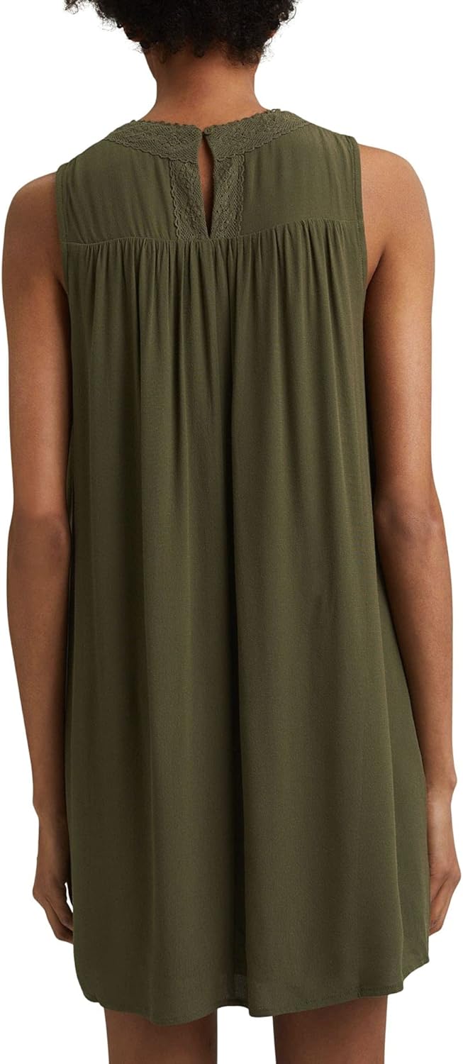 edc by ESPRIT Damen Kleid 051cc1e308 36 350/Khaki Green, 36 350/Khaki Green