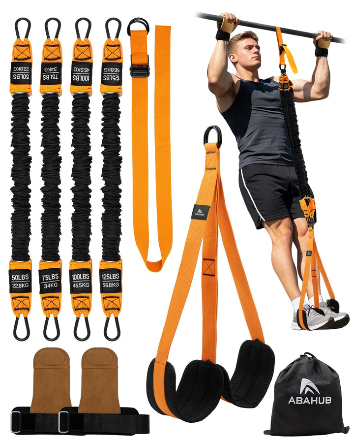 Abahub Klimmzugband Set Klimmzughilfe Widerstandsbänder Pull UP Band für Klimmzüge, Training zu Haus