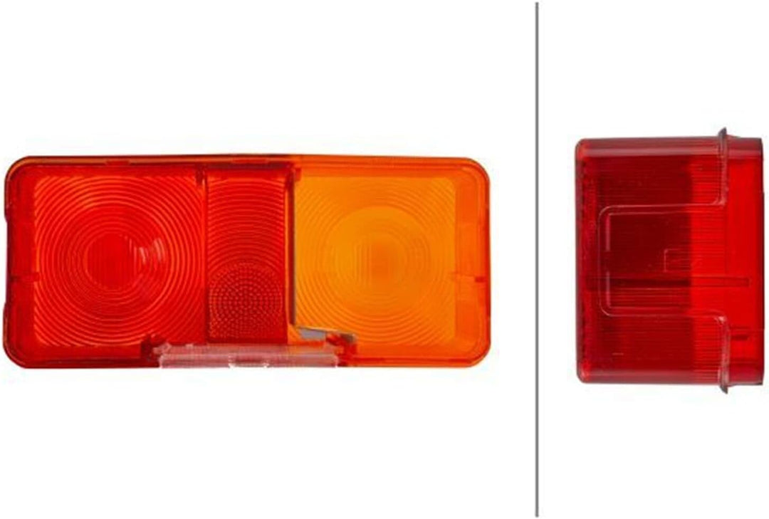 HELLA Rückleuchte - Glühlampe - 12V - Anbau/geschraubt - ECE/nicht SAE - Lichtscheibenfarbe: rot/gel