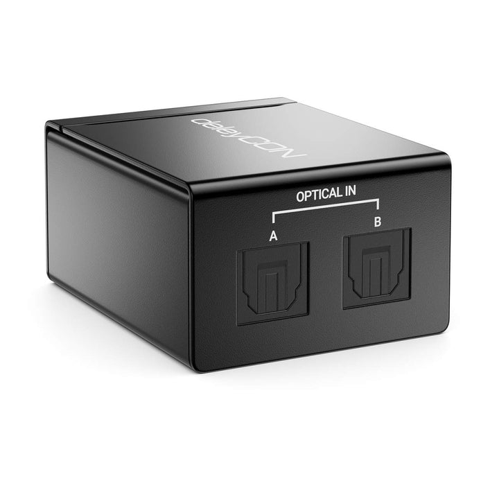 deleyCON Toslink 2x1 Switch SPDIF Audio Manueller Umschalter Verteiler Splitter (2X IN / 1x Out) Opt