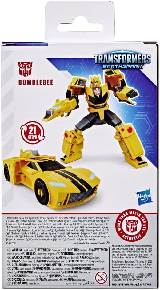Transformers Spielzeug EarthSpark Deluxe-Klasse Bumblebee, 12,5 cm grosse Action-Figur, Roboterspiel