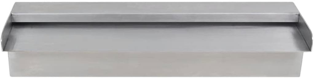 HOMIUSE Pool-Wasserfall Fontäne Rechteckig Edelstahl 45 cm L Wasserfall Brunnen Wasserfall Garten Wa