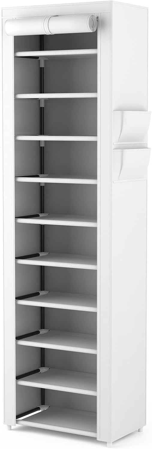 Vicye Schuhregal mit 11 Ebenen, Schuhschrank Schmal und Hoch für 20-22 Paar Schuhe, Schuhregale aus