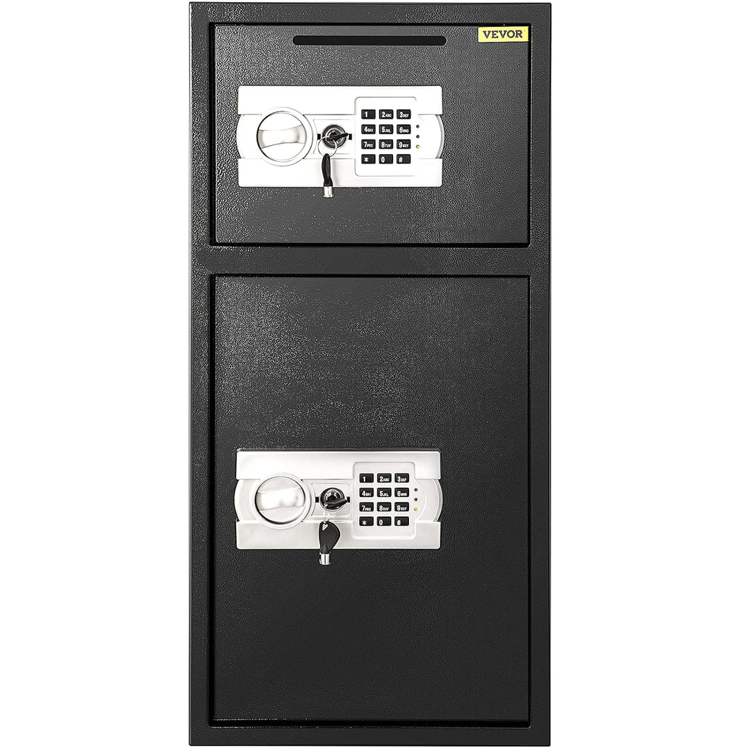 BuoQua Elektronikschloss Tresor 4MM Doppel- Stahltür Sicherheitsschrank Mit Zahlenschloss Möbeltreso