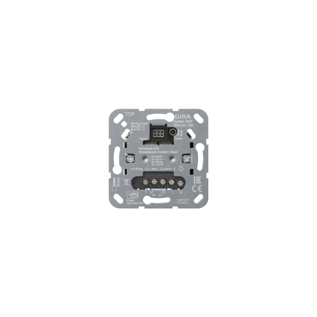 S3000 Uni-LED-Dimmein Komfort 2f Einsatz GIRA 540200