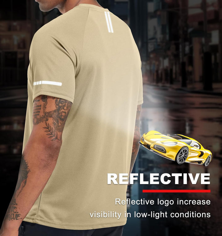 Herren Activewear T-Shirts 1/3/4/5/6er Pack | Slim Fit Sport Shirts | Atmungsaktiv, Schnelltrocknend