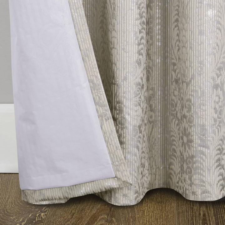 always4u 100% Blickdicht Vorhang Elegante Gardinen mit Sliber Muster Verdunkelung Schallschutz mit Ö