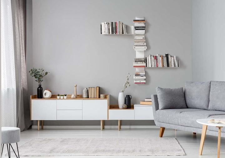 TEEbooks Bücherregal - Vertikales Bücherregal 60 cm - Satz von 2 2 Stück, 2 Stück
