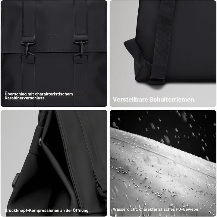 RAINS Unisex MSN Bag Rucksack, Einheitsgröße (2023 edition) Grün