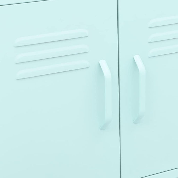 vidaXL Lagerschrank Mintgrün 60x35x56cm Stahl Sideboard Schrank mit Rollen Büroschrank Metallschrank