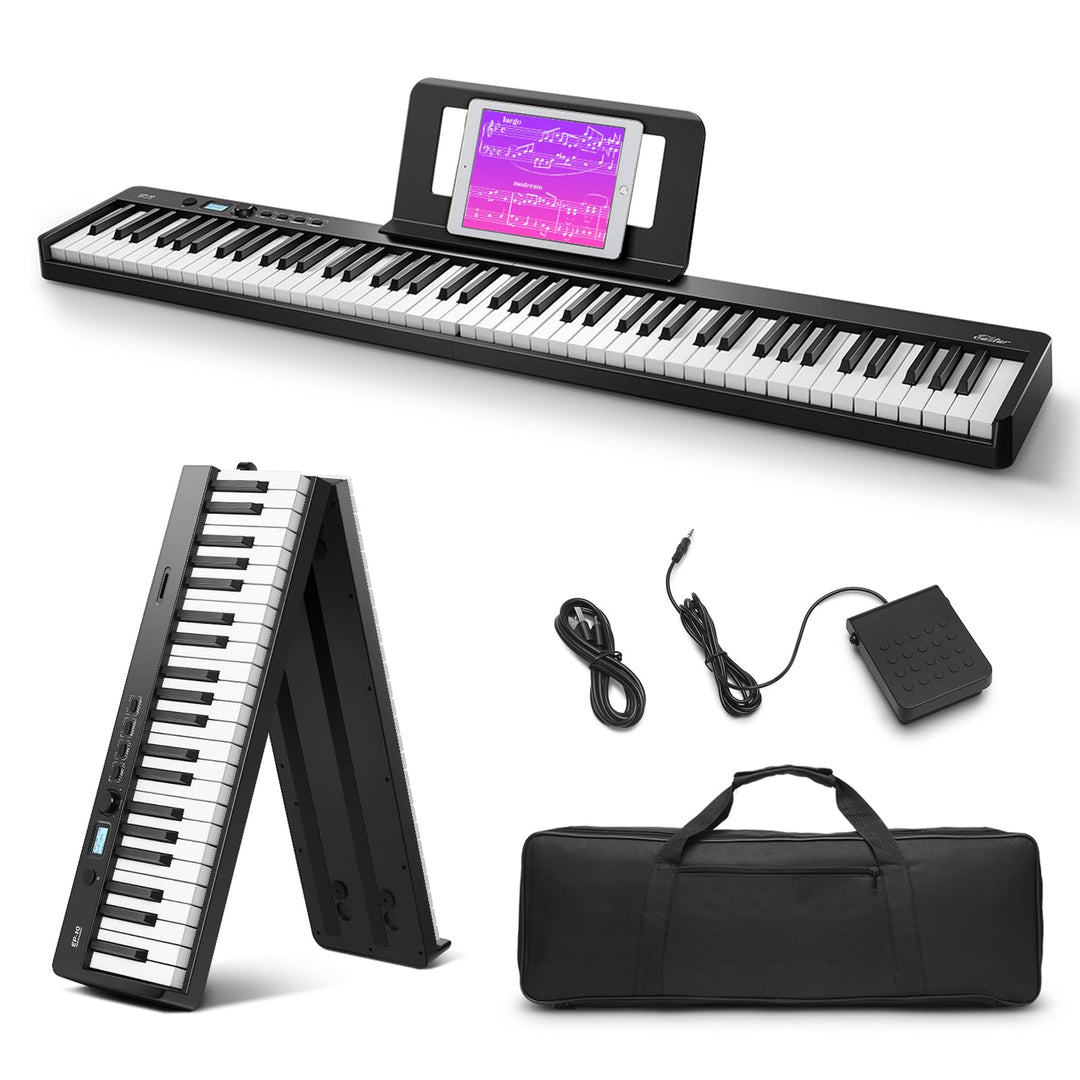 Eastar E-Piano Digitalpiano 88 Tasten, Hammermechanik Gewichteten, Klavier Tastatur mit Berührbar Be