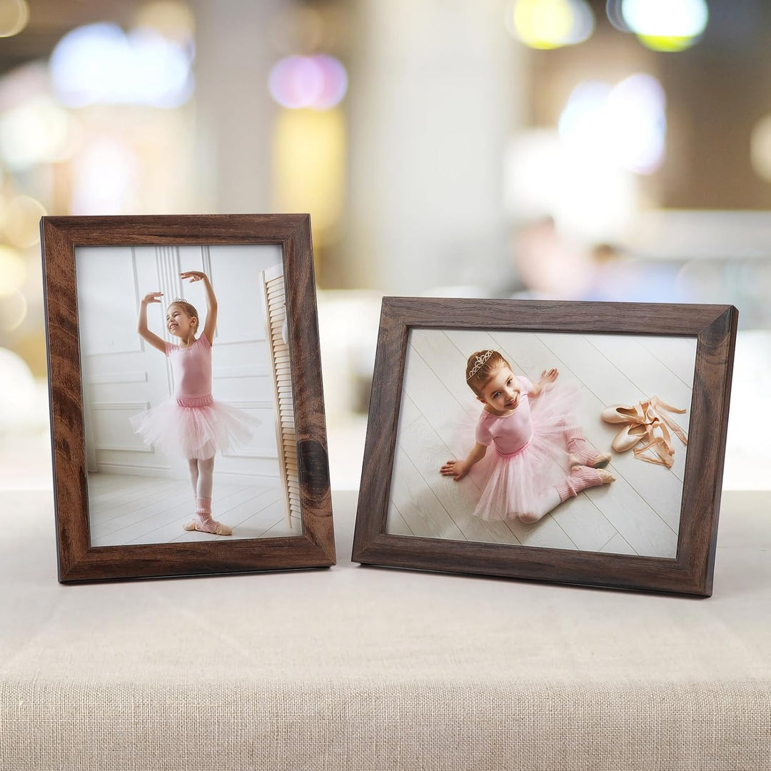 Giftgarden 12er Set Braun Bilderrahmen 13x18 cm, Braune Fotorahmen Collage für Fotos und Bilder, Dun