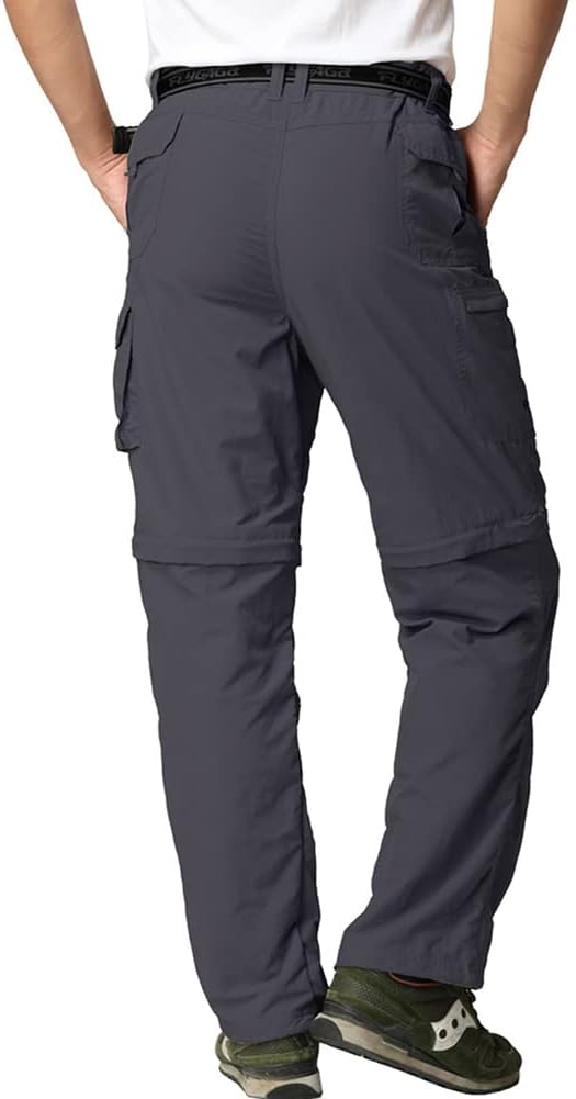 Herren Wanderhose Zip Off Leichte Atmungsaktiv Schnell Trockend Trekkinghose Abnehmbar Funktionshose