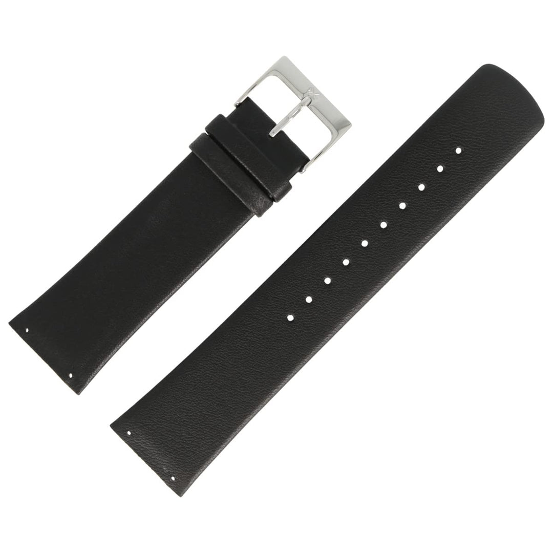 Skagen Uhrenarmband 22mm Leder Schwarz verschraubter Anstoss - SKW6104