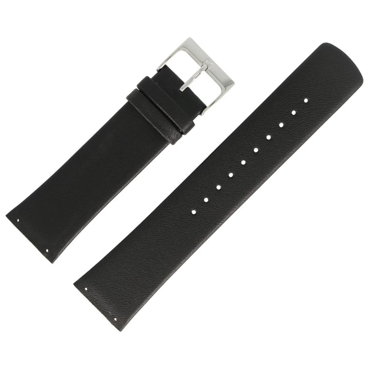 Skagen Uhrenarmband 22mm Leder Schwarz verschraubter Anstoss - SKW6104